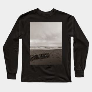 Stranded Lobster Trap on a New Brunswick Beach V4 Long Sleeve T-Shirt